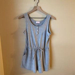 Pink Lily Casual Grey Romper